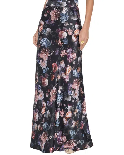 L Agence L'agence Ryker Waistband Silk Bias Skirt In Black