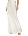 L'agence Ryker Silk Maxi Skirt In White