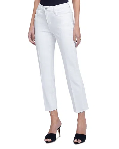 L AGENCE L'AGENCE SADA HIGH RISE CROPPED STRAIGHT JEANS IN BLANC