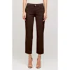 L Agence Kendra Womens Crop Raw Hem Flare Jeans In Espresso