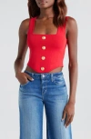 L Agence L'agence Saga Square Neck Tank