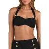 L Agence L'agence Sally Ornate Terry Bikini Top In Black