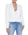 L Agence Scarlet Womens Sequined Tweed One-button Blazer