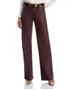 L Agence L'agence Scottie High Rise Wide Leg Jeans In Chocolate In Burgundy