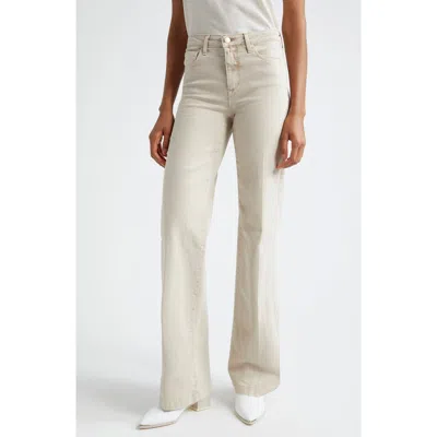 L Agence L'agence Scottie Wide Leg Jeans In Biscuit