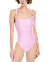 L Agence L'agence Shimmer One-piece In Pink