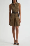 L Agence L'agence Sima Mini Shirtdress In Brown