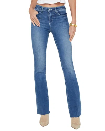 L Agence L'agence Sneeki Low-rise Sneaker Straight Jean In Blue
