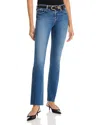 L Agence L'agence Sneeki Mid Rise Straight Jeans In Stanton In Blue
