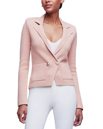 L Agence L'agence Sofia Knit Blazer In Pink