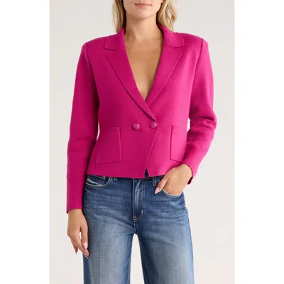 L Agence L'agence Sofia Knit Blazer In Red
