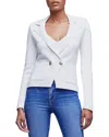 L Agence Sofia Knit Blazer In White