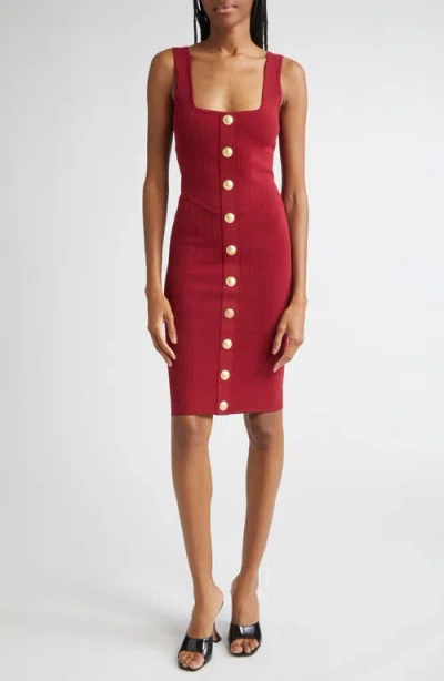 L Agence L'agence Soleil Body-con Knit Dress In Brown