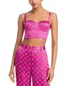 L Agence Southwestern Geometric Sonya Bralette In Pink