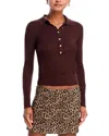 L Agence L'agence Sterling Collared Sweater - Exclusive In Brown