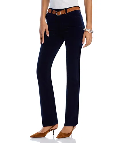 L Agence L'agence Stevie Velvet High Rise Straight Jeans In Dark Navy