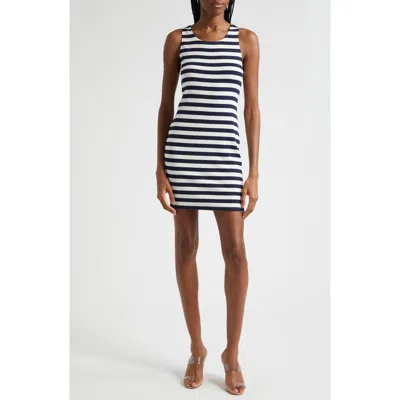 L Agence L'agence Stripe Racerback Minidress In Navy/ White Stripe