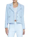 L Agence Sylvia Metallic Tweed Jacket