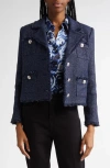 L'agence Sylvia Collared Jacket In Midnight
