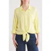 L Agence L'agence Talitha Tie Button-up Shirt In Yellow Sorbet