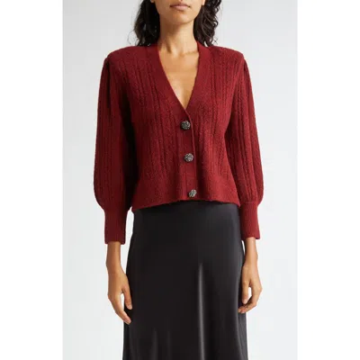 L AGENCE L'AGENCE TALULLAH JEWELED BUTTON CARDIGAN