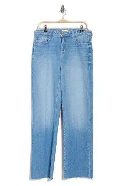 L Agence L'agence Tiana High Waist Raw Hem Wide Leg Jeans