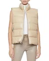L'agence Tori Zipper Puffer Vest In Brown