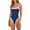 L Agence L'agence Tory Colorblock One-piece Swimsuit In Marine