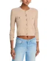 L Agence Toulouse Button-down Cardigan In Almond