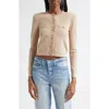 L Agence Toulouse Button-down Cardigan In Almond