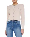 L'agence Toulouse Crop Neck Cardigan In Pink