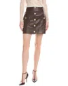L Agence Truman Mini Skirt In Dark Syrah In Brown