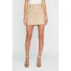 Shop L Agence L'agence Truman Snap Faux Leather Miniskirt In Chanterelle