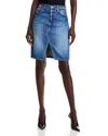 L Agence Tylee Denim Skirt In Brentwood