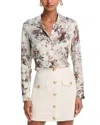 L Agence Tapestry Jungle Tyler Silk Blouse In Ecru Multi Tapestry Jungle