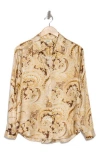 L Agence L'agence Tyler Paisley Print Long Sleeve Silk Button-up Shirt In Ivory Multi Boute Paisley