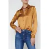 L Agence L'agence Tyler Silk Blouse In Biscotti