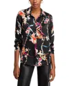 L Agence Olive Wrap Blouse In Black Multi
