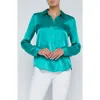 L Agence Tyler Long-sleeve Blouse In Green