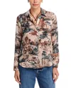 L Agence L'agence Tyler Silk Blouse In Neutral