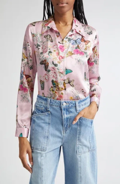 L Agence L'agence Tyler Silk Button-up Shirt