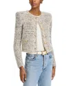 L Agence Una Cardigan In Black/ivory