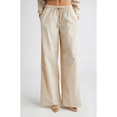 L Agence L'agence Valkyrie Snap Accent Drawstring Waist Pants In Gray