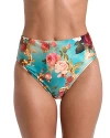 L Agence Vanessa Roses High Waist Bikini Bottoms In Multi