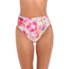 L Agence Vanessa Soft Cloud Floral High-waist Bikini Bottoms In Pink