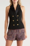 L Agence Vesper Tuxedo Vest In Black
