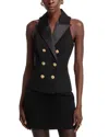 L Agence Vesper Tuxedo Vest In Black