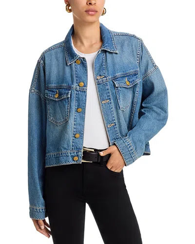 L AGENCE L'AGENCE VIANNEY CROP DENIM JACKET