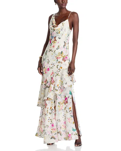 L AGENCE L'AGENCE VIOLA ASYMMETRIC COWL NECK GOWN