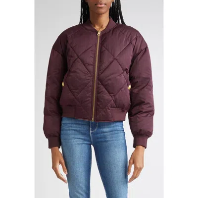 L Agence L'agence Violeta Reversible Bomber Jacket In Purple